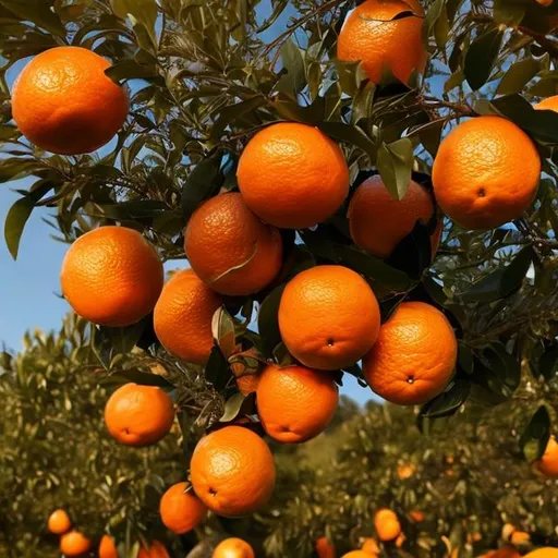 Prompt: 
 real oranges fruit  tree 
FULL 
