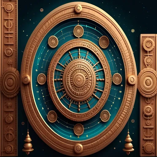 Prompt: Futuristic, ancient Indian scientific UI, futuristic Indian intelligence, detailed traditional Indian motifs, high-tech holographic interface, intricate golden patterns, high-quality 3D rendering, Indian cultural fusion, detailed Sanskrit inscriptions, ornate technological design, immersive experience, rich color tones, intricate lighting