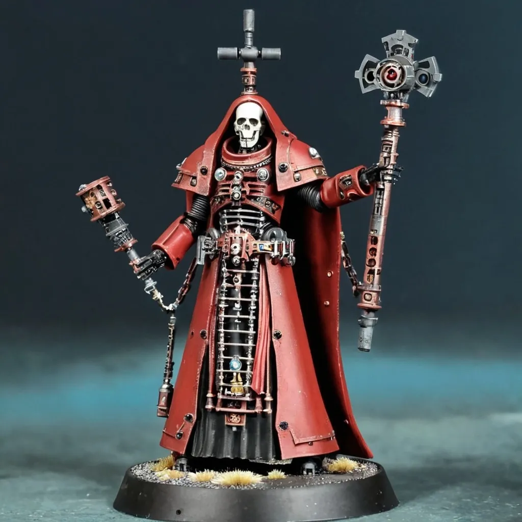 Prompt: Warhammer 40K Adeptus Mechanicus priest
