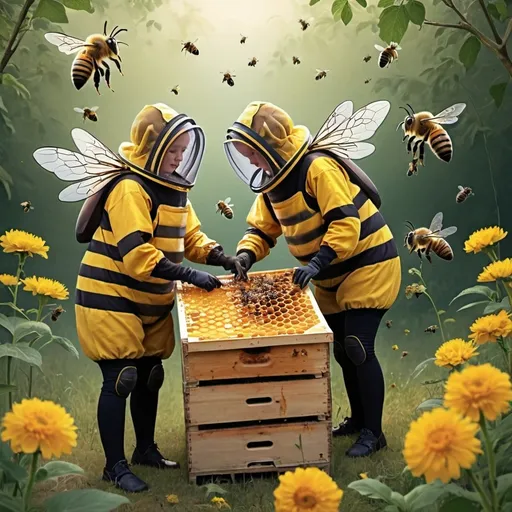 Prompt: Rescue of Honey Bee Hive  Isabella, Beatrice and Jonathan Kelly
The Humans and Chemical Giants are controlling the Bees to produce more honey and work harder and harder.
Can Mighty, JJ, Izzy and Betty defeat the evil Sneaky, rescue the Queen Bee and save the day?
Sisters Isabella, 9, and Beatrice Kelly, 13, wrote the book and Dad, Jonathan Kelly, provided the concept, illustrations and editing. We were all inspired by the demise of the honey bee, which has been a real and disturbing trend with the event of genetically modified crops. Writing this during Covid 2021, whilst marooned inside our 'Hive', gave us the idea of workers being watched and controlled by Technology – The Humans and Chemical giants. We trust you like this adventure book, which we feel also contains important, contemporary underlying messages. We also see this book about standing up, and the right to free speech and liberal democracy.
https://play.google.com/store/books/details/Rescue_of_Honey_Bee_Hive?id=LBFlEAAAQBAJ&hl=en_AU