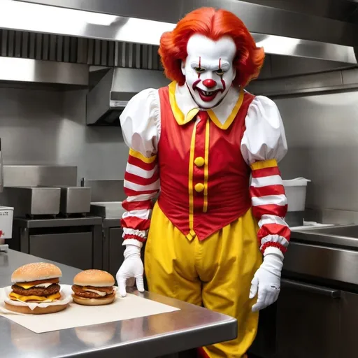 Prompt: Criar uma imagem do Ronald McDonald's misturada com meu malvado favorito
