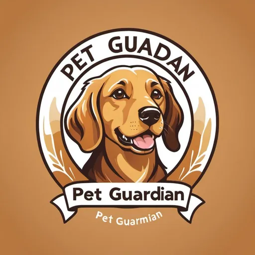 Prompt: Create a logo for a pet services company named "Pet Guardian." The logo should draw inspiration from the style of the Pok�mon logo and feature the faces of three distinct dogs: a golden retriever, a dachshund, and a large caramel-colored mixed breed with white markings. The design should convey trust, care, and love for animals while being visually captivating and memorable. The company name "Pet Guardian" should be included in the logo.
