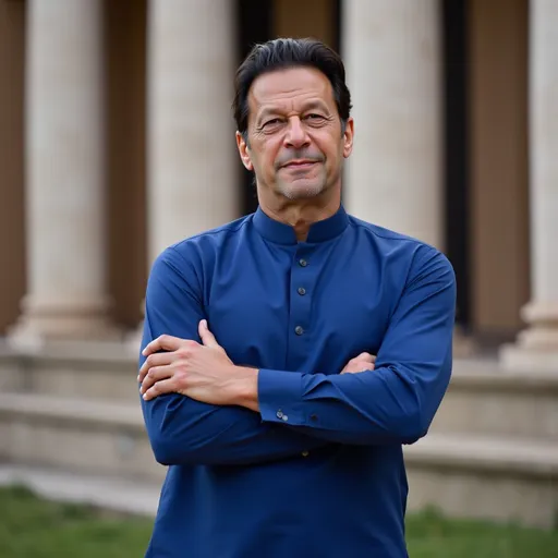 Prompt: a man standing in front of a building with his arms crossed and his arms crossed on his chest, with his arms crossed, Don Arday, aestheticism, professional photo, a colorized photo8