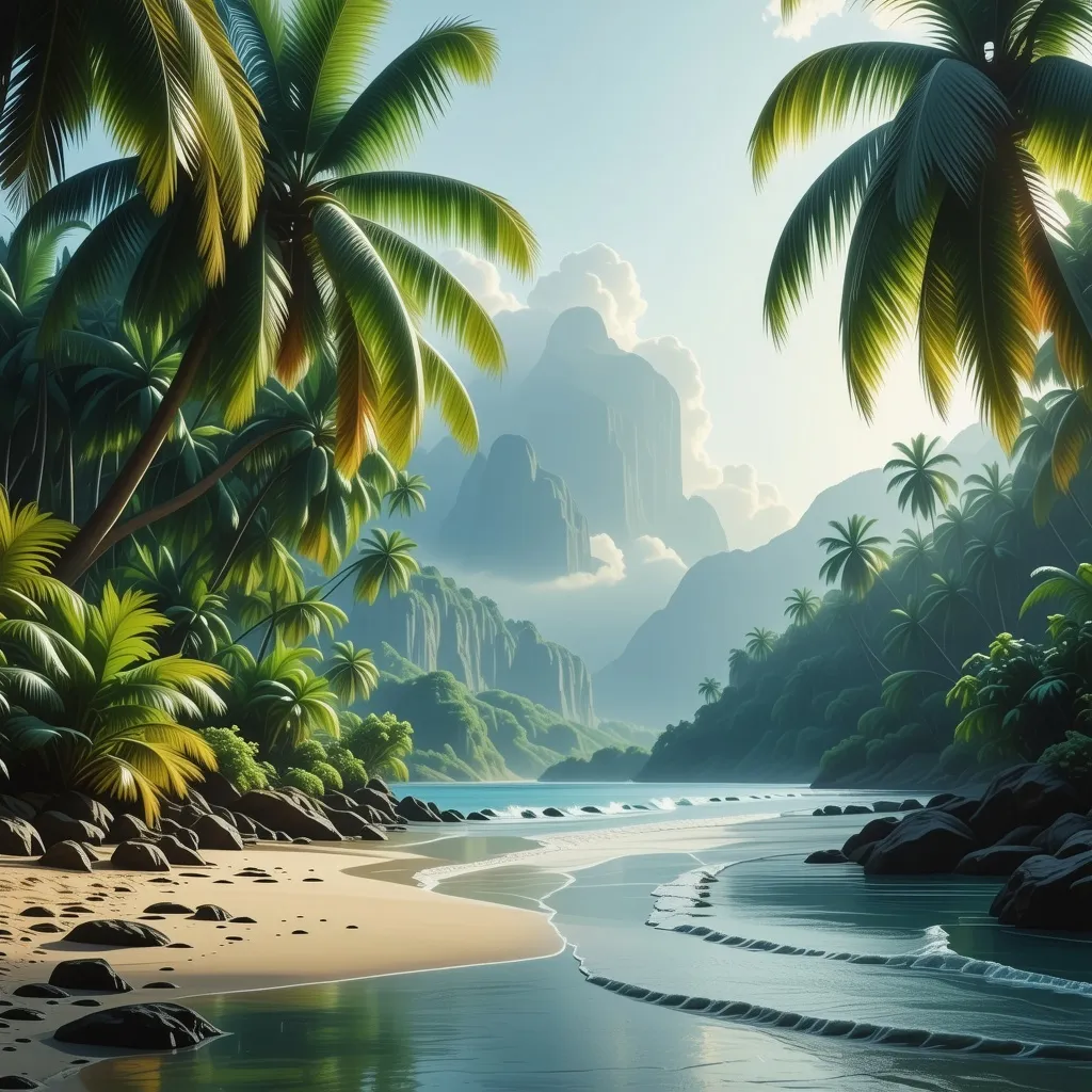 Prompt: Tropical scene
