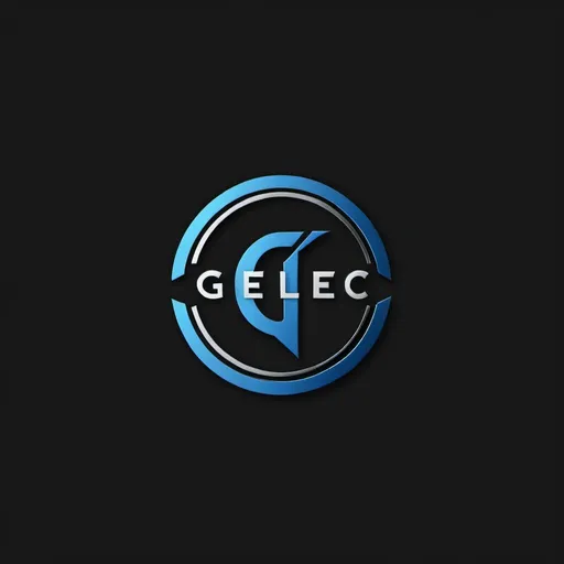 Prompt: I want to design the logo for my brand 'GELEC', here is the color combination: you could use a combination of blue and silver for the letters "GELEC" with a black or white background for contrast. Design a unique contrast more attractive