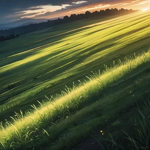 Prompt: A Field with crops over view perspective, (high energy), (stylish grass environment), dark color tones, dramatic lighting, (ultra-detailed), capturing movement and action, emphasizing athleticism and confidence.