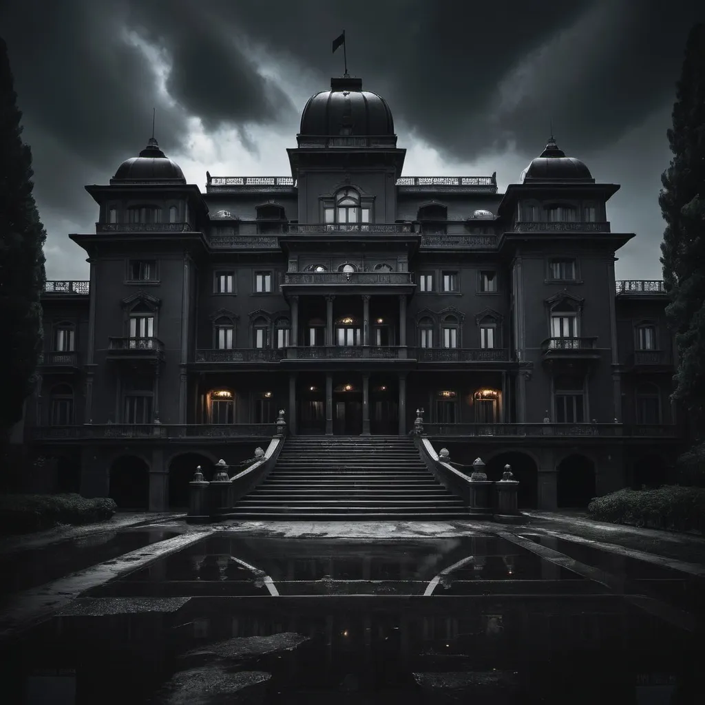 Prompt: A dark mafia Palace