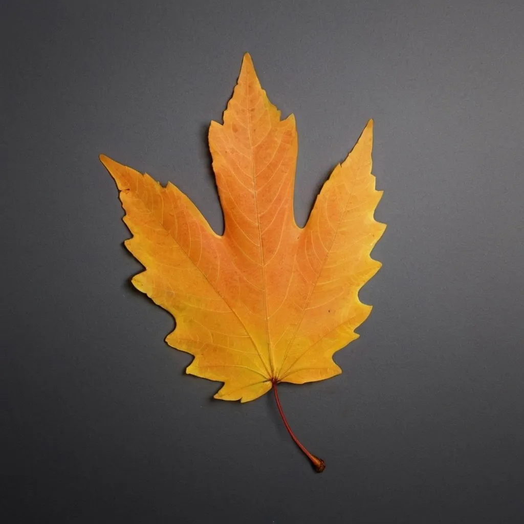 Prompt: a single autumn leaf. no background