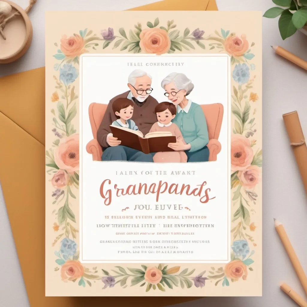 Prompt: Invitation for watching a film based on the relationship between grand parents and children 