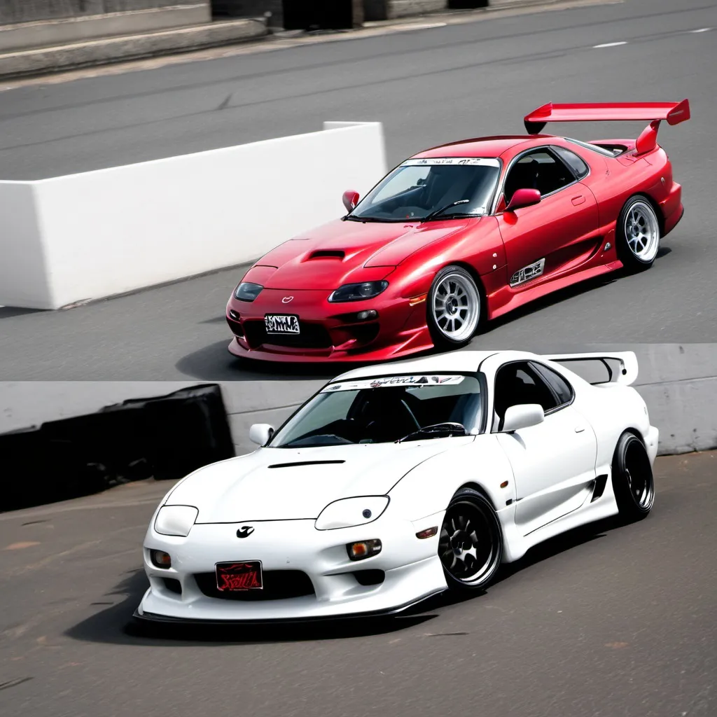 Prompt: supra mk4 with mazda rx7


