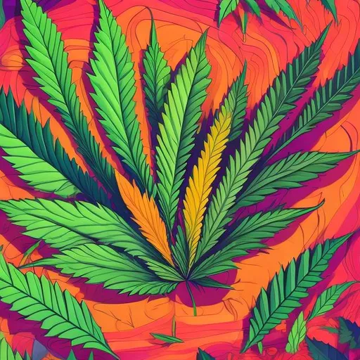 Prompt: Cartoon-style surreal illustration of a cannabis leaf serving as a contact list, vibrant and psychedelic colors, whimsical and playful atmosphere, high-res, detailed cartoon, surreal, colorful, cannabis leaf, contact list, vibrant, psychedelic, whimsical, high-quality, professional, playful atmosphere