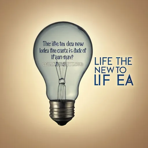 Prompt: from the life idea to the new idea life