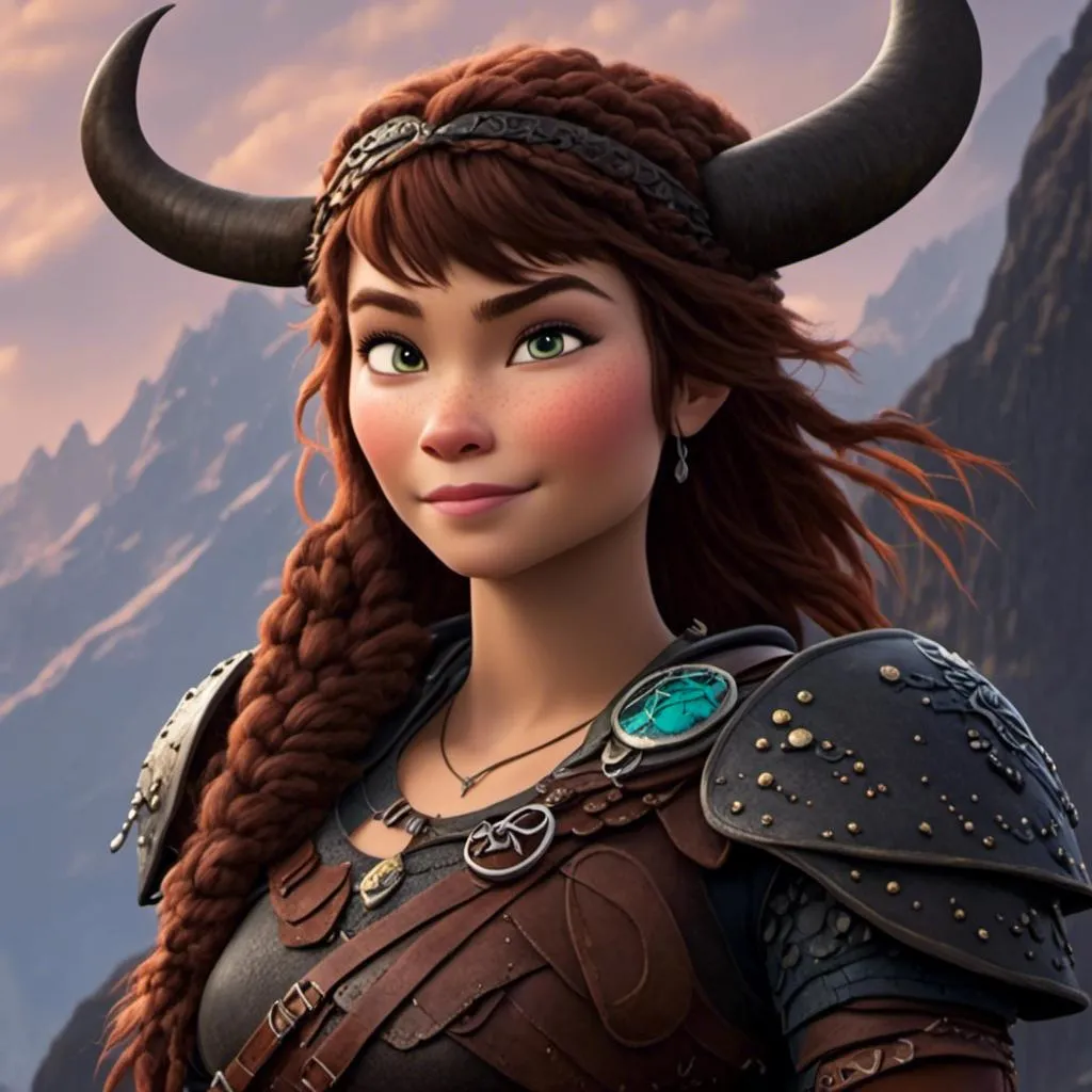 Prompt: a photo of <mymodel>, a viking female