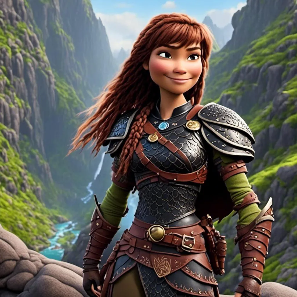 Prompt: <mymodel>animated CGI style, caucasian white female viking