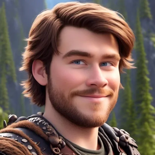 Prompt: <mymodel>animated CGI style, caucasian white male viking