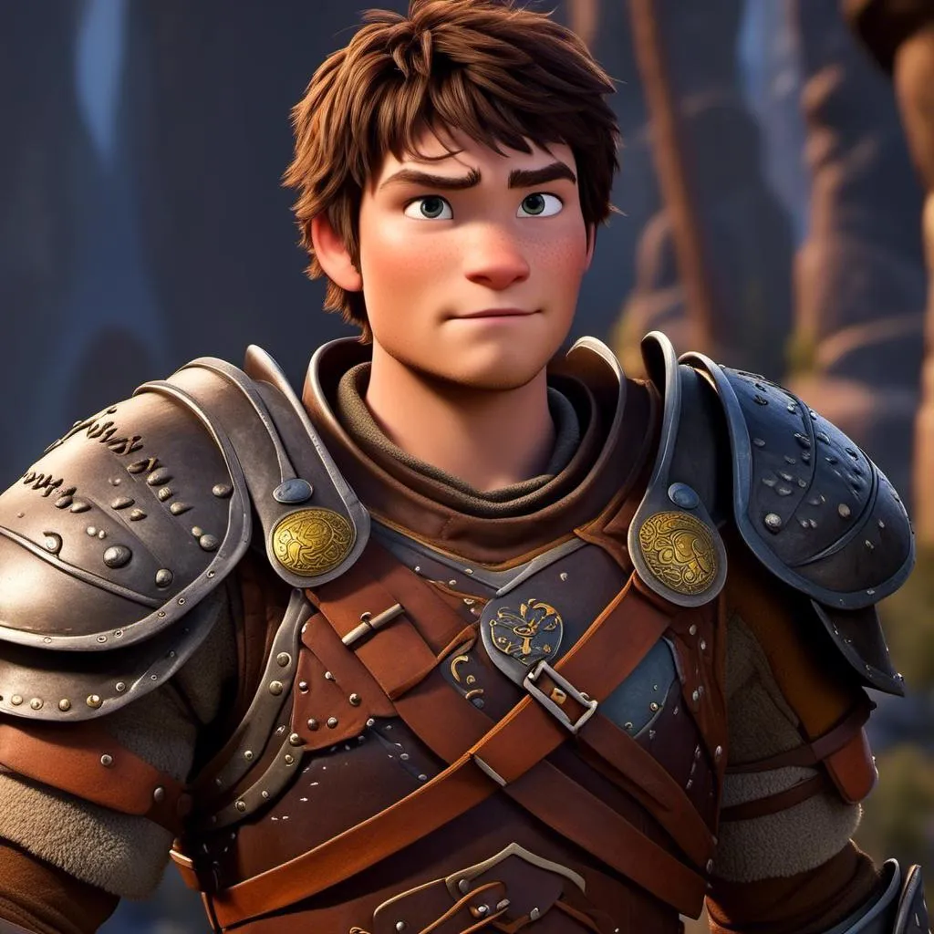 Prompt: <mymodel>Animated CGI style of a fierce 24-year-old Caucasian Viking with dark hair, light body build, intense gaze, realistic (yellow light armor) with highlights of orange textures, high quality, CGI, realistic, intense gaze, viking, male, Caucasian, detailed facial features, highres, professional, intense lighting