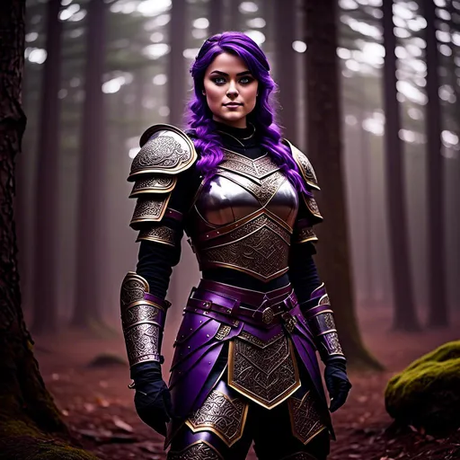 Prompt: A photo of <mymodel> in heavy battle armor standing in the forest