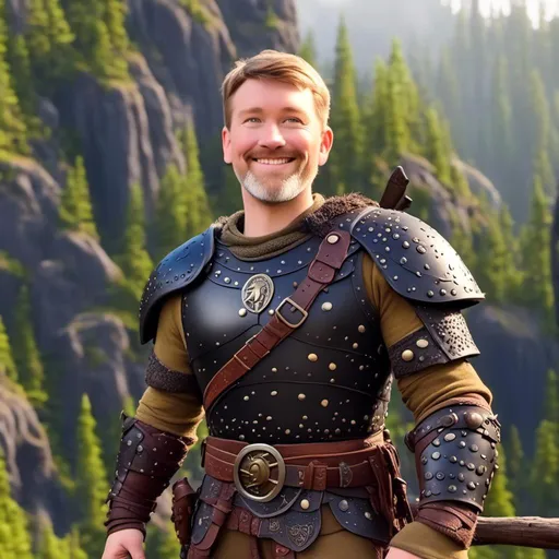 Prompt: <mymodel>animated CGI style, caucasian white male viking