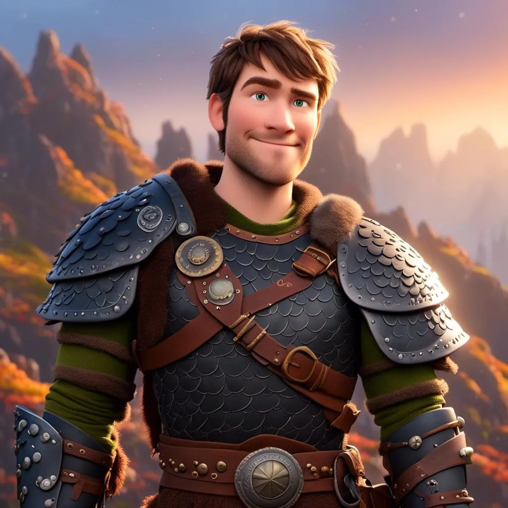 Prompt: <mymodel>animated CGI style, caucasian white male viking of 25 years of age, no smile, intense