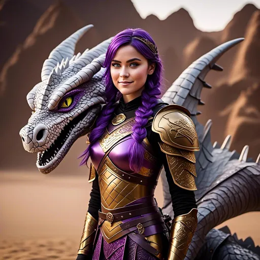 Prompt: Photo of <mymodel> standing next to her sand color stormcutter dragon from "How to Train Your Dragon"