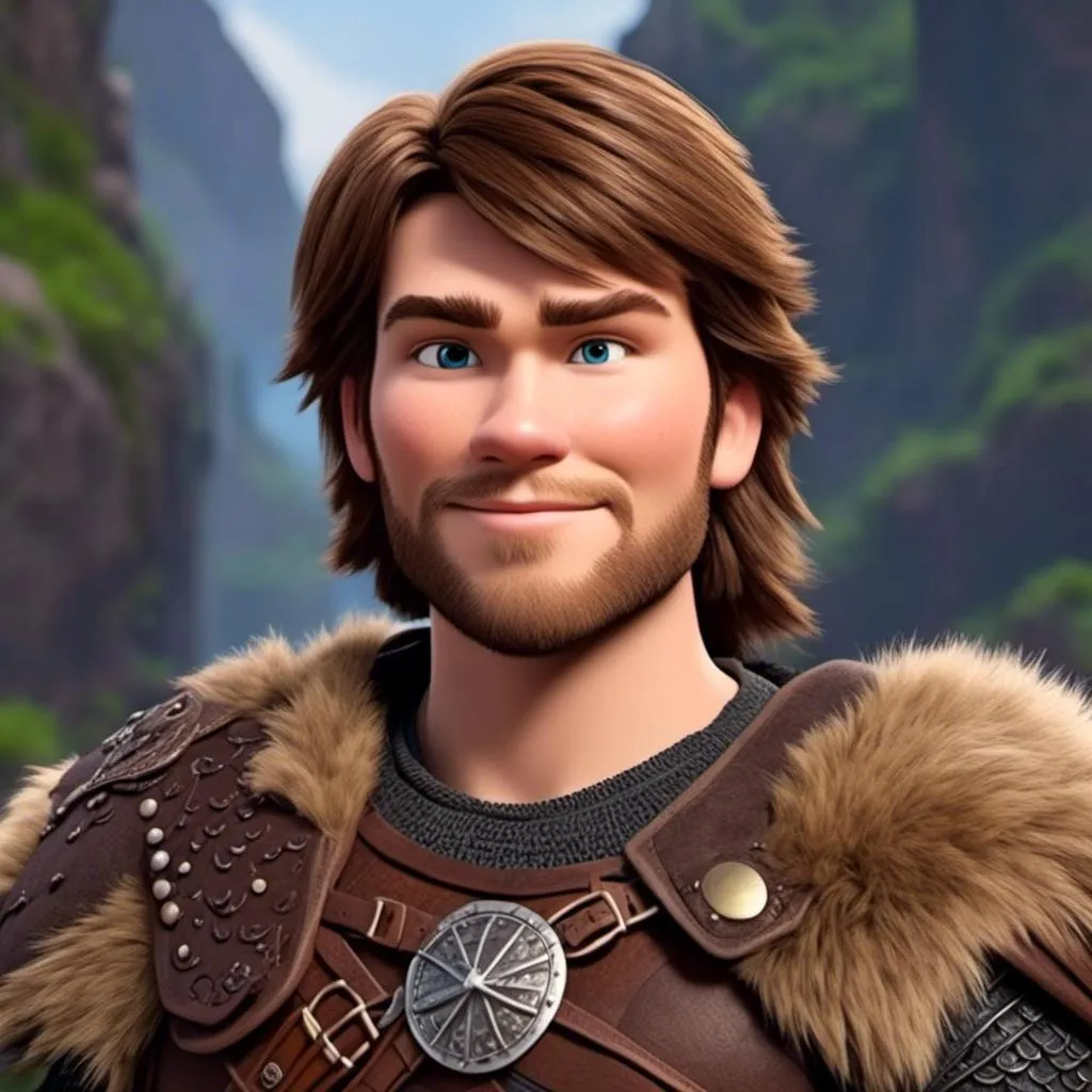 Prompt: <mymodel>Animated CGI style of a light build Caucasian Viking with brown hair, intense gaze, realistic fur and clothing textures, high quality, CGI, realistic, intense gaze, viking, male, Caucasian, detailed facial features, fur textures, highres, professional, intense lighting