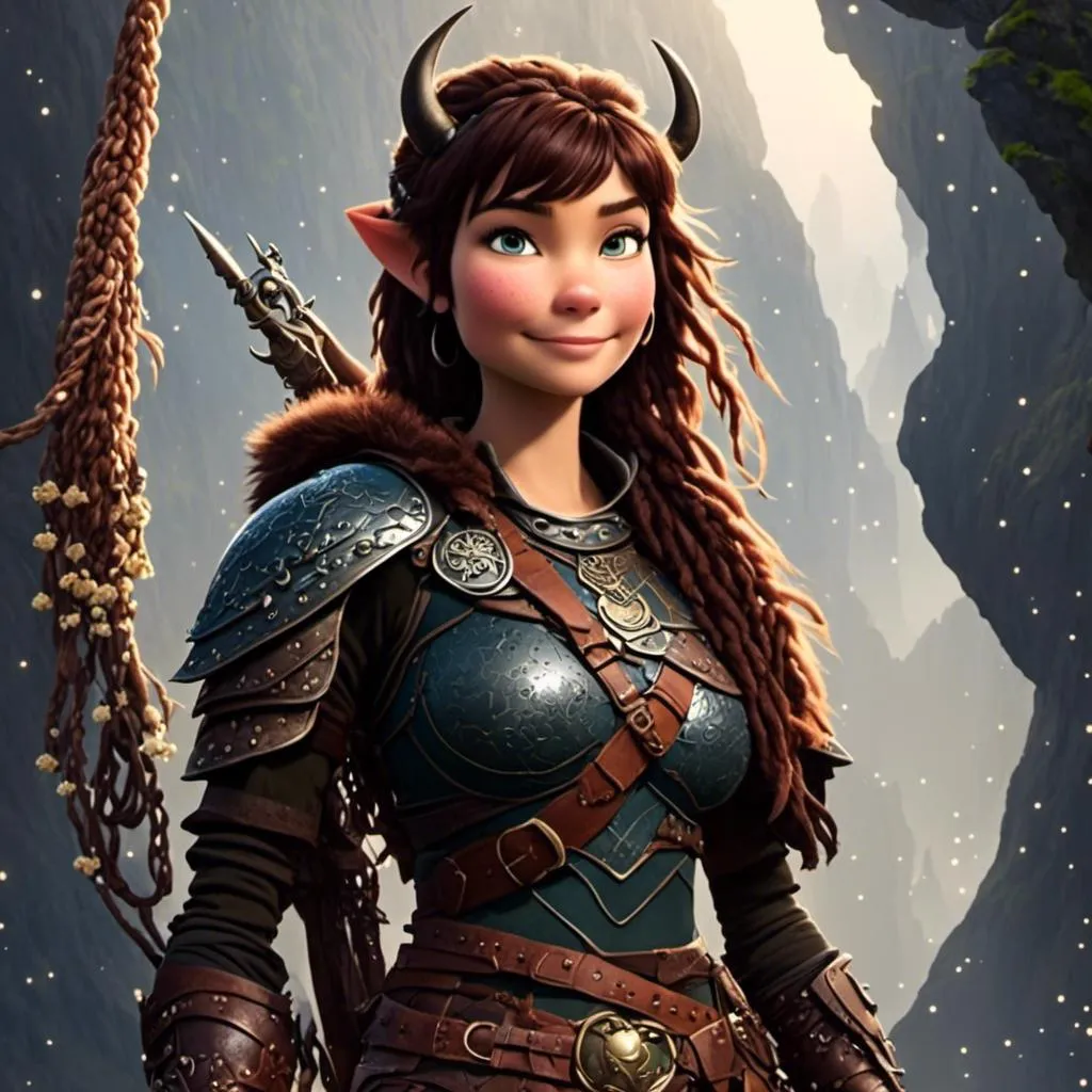 Prompt: a photo of <mymodel>, a viking female