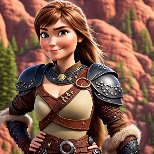 Prompt: <mymodel>animated CGI style, caucasian white female viking