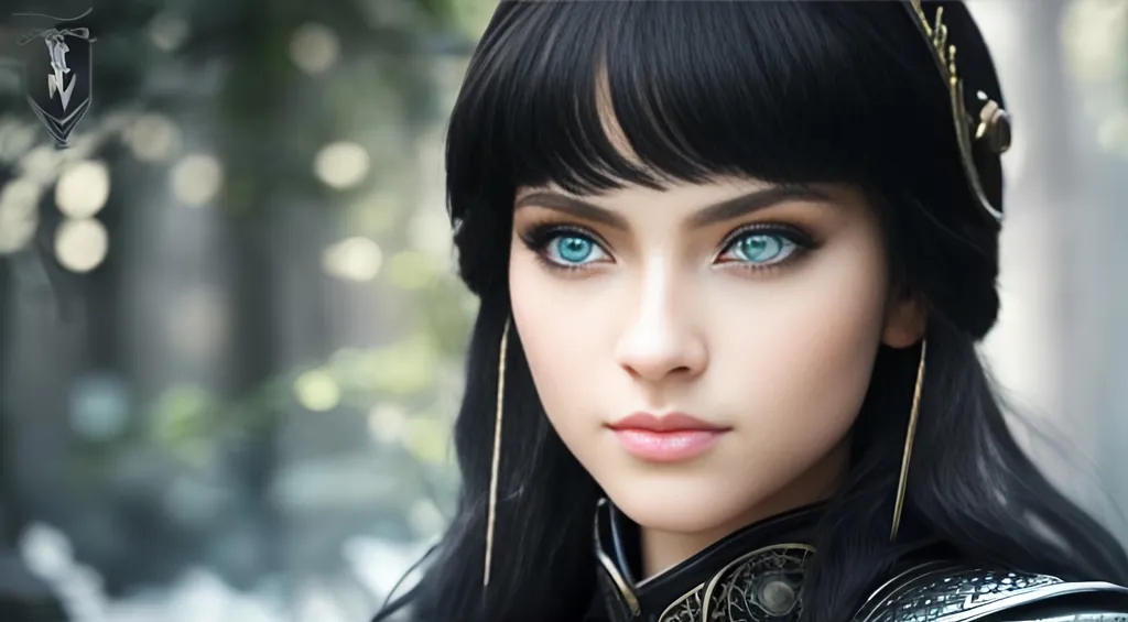 Prompt: she has black hair, create most beautiful fictional female viking princess warrior, black hair, light blue eyes, extremely detailed environment, detailed background, intricate, detailed skin, professionally color graded, photorealism, 8k, moody lighting