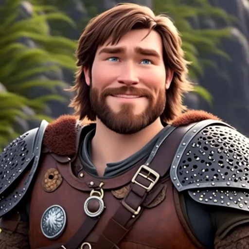 Prompt: <mymodel>animated CGI style, caucasian white male viking of 25 years of age, no smile, intense