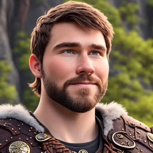 Prompt: <mymodel>animated CGI style, caucasian white male viking of 25 years of age, no smile, intense