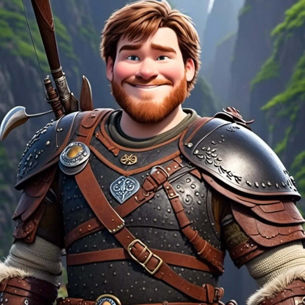 Prompt: <mymodel>animated CGI style, caucasian white male viking