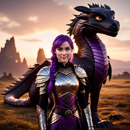 Prompt: Photo of <mymodel> standing next to her stormcutter dragon from "How to Train Your Dragon"