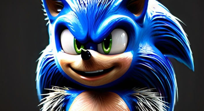 Prompt: Sonic, Nicolas Cage, hedgehog, Sonic with Nicolas Cage's face, ultra-realistic digital art, concept art