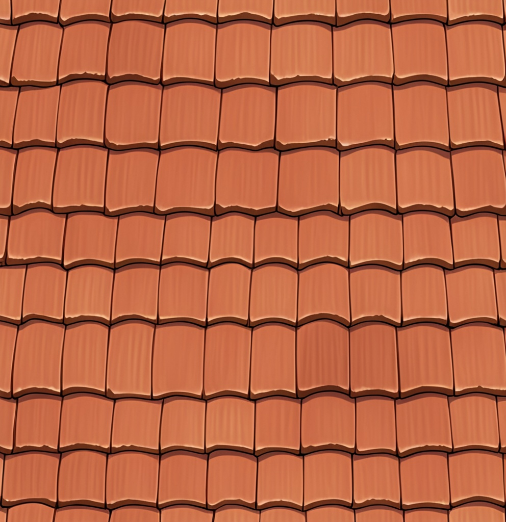 Prompt: create roof tile, anime style, studio Ghibli, stylized, aged, high resolution, tillable, repeatable, seamless
