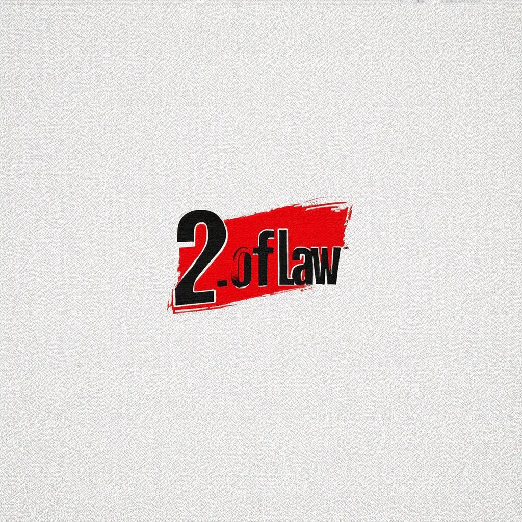 Prompt: Design a logo for "2offlaw" featuring bold, modern typography . The logo should be set against a striking red background,