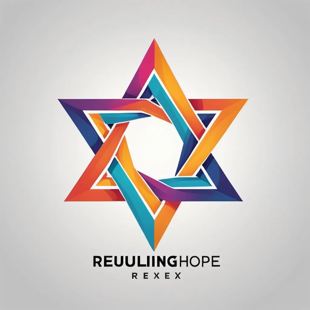 Prompt:  i need a log that represents hope and renewal that has a star of david in it and says rebuilding hope
