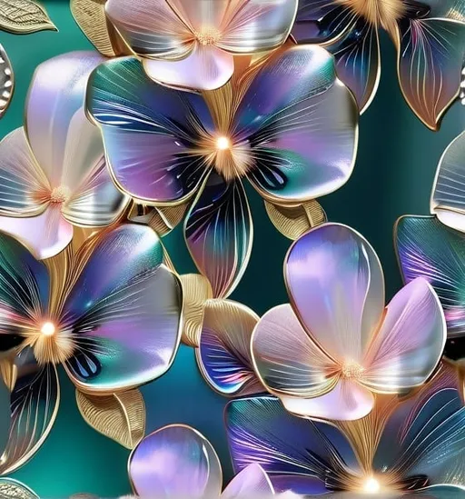 Prompt: <gold plated Flowers> metallic shiny iridescent glowing ethereal  iron gold flowers photography , 8K ultra-high dimension, stunning intricate 