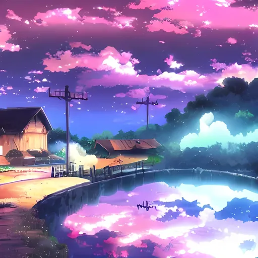 Prompt: beatiful hd anime landscape, nigth