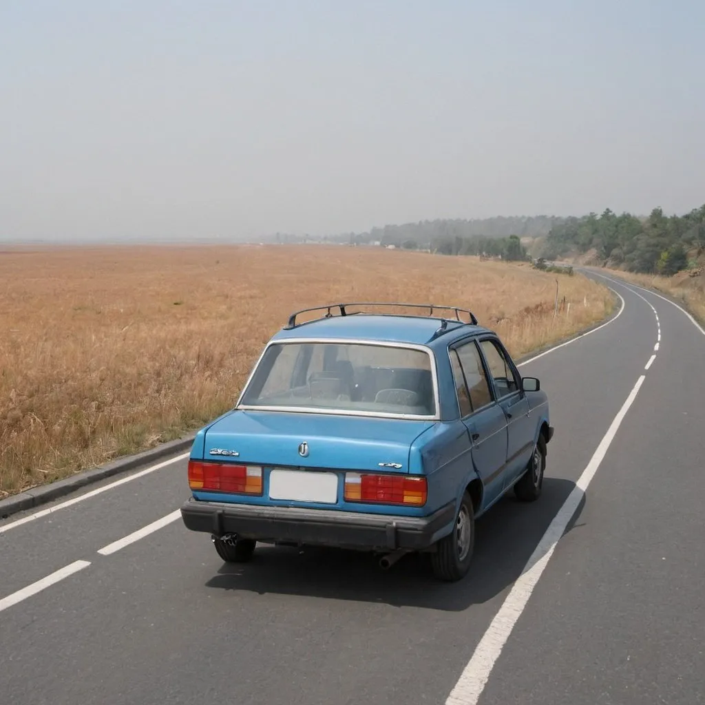 Prompt: A car on road 