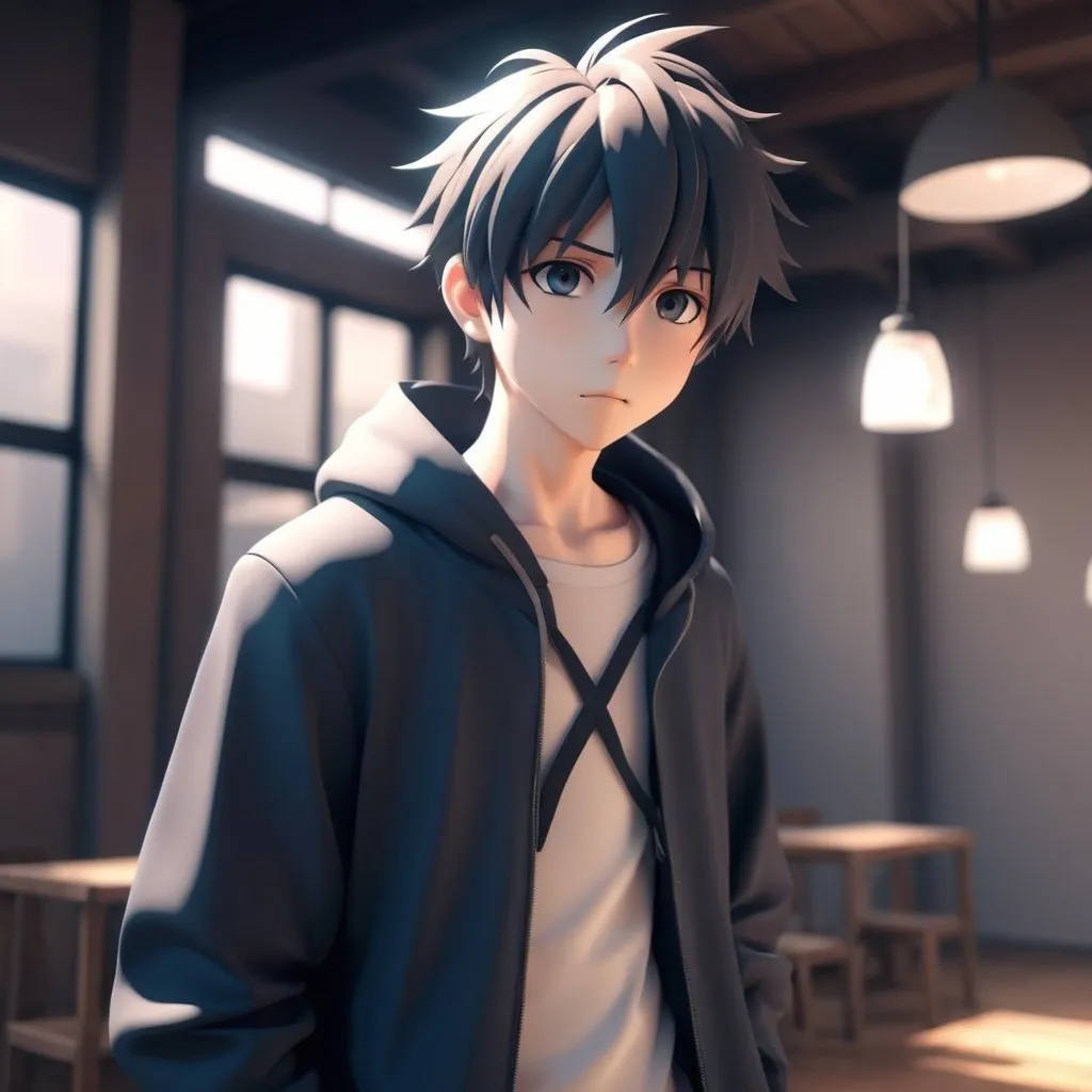 Prompt: 3d,anime style, boy, anime scene 