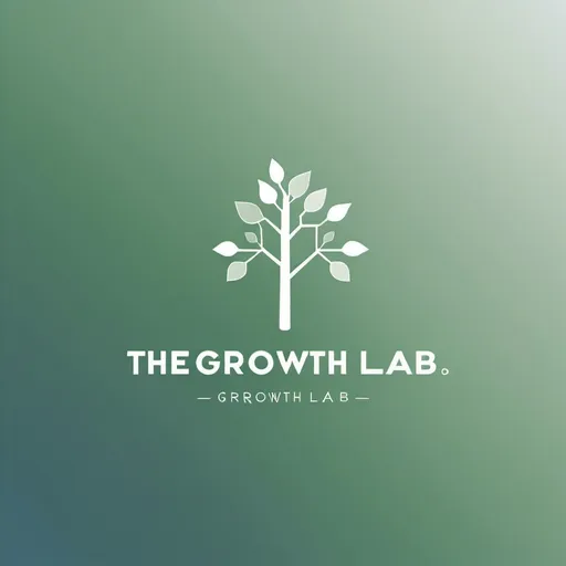 Prompt: A Facebook cover photo For the name "The Growth Lab,"
 A minimalist cover with a solid background, possibly in a calming green or blue hue. Center the name "The Growth Lab" with the tagline underneath. Add subtle, abstract elements like a graph representing progress to keep the theme visually tied to growth.

