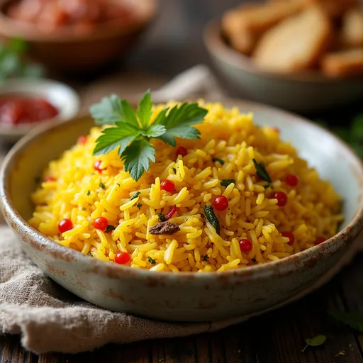Prompt: A delicious meal of pilau 