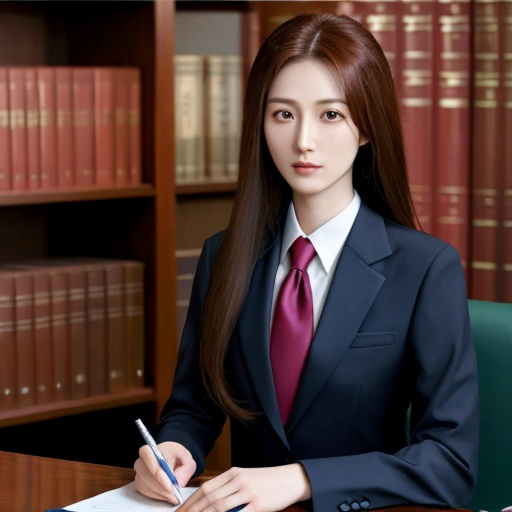 Prompt: blasain, long hair, wearing lawyer suit