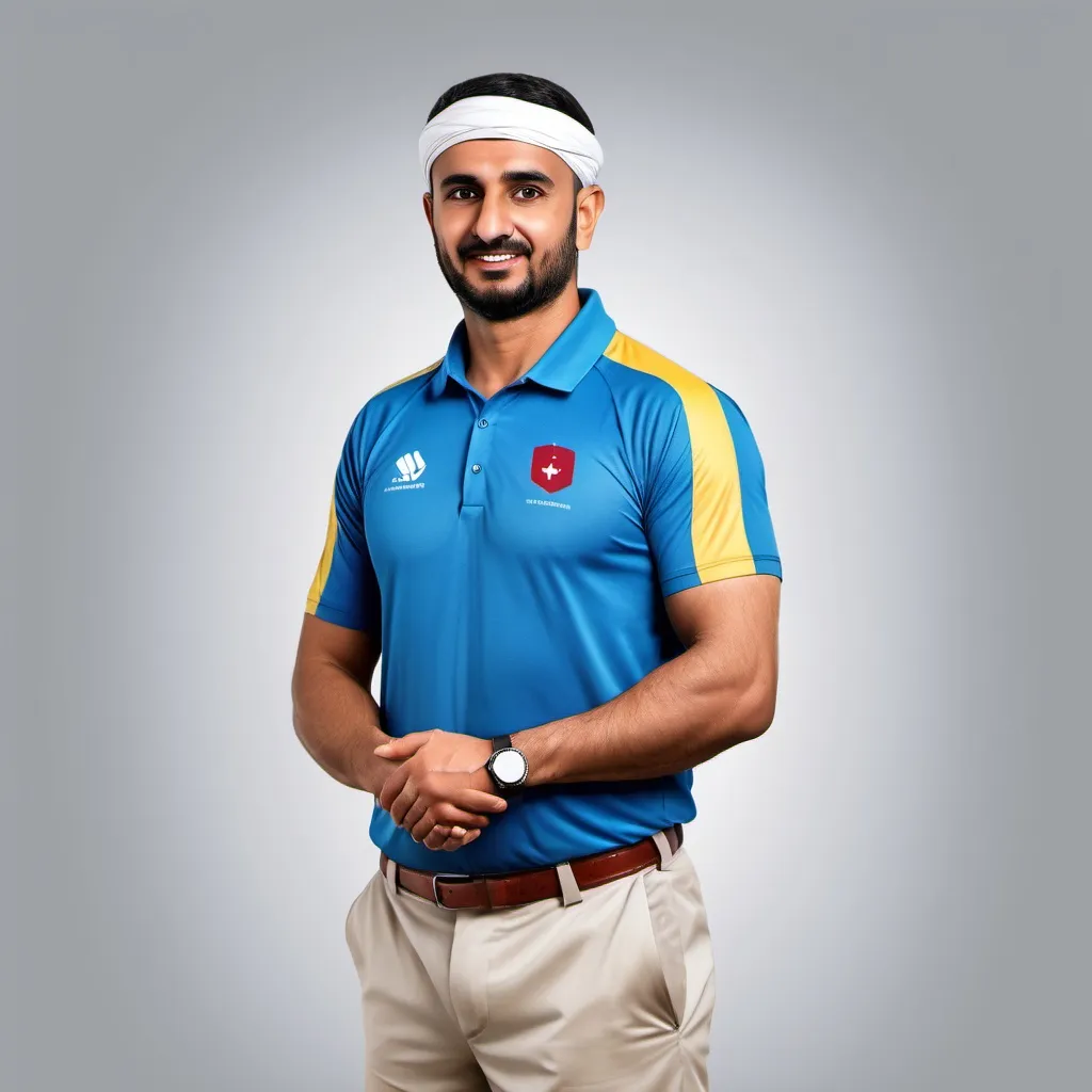 Prompt: create a realistic image of Omani sport coach