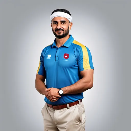 Prompt: create a realistic image of Omani sport coach