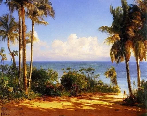 Prompt: Florida landscape, Hermann Herzog, beautiful artwork by Peder Mork Monsted,