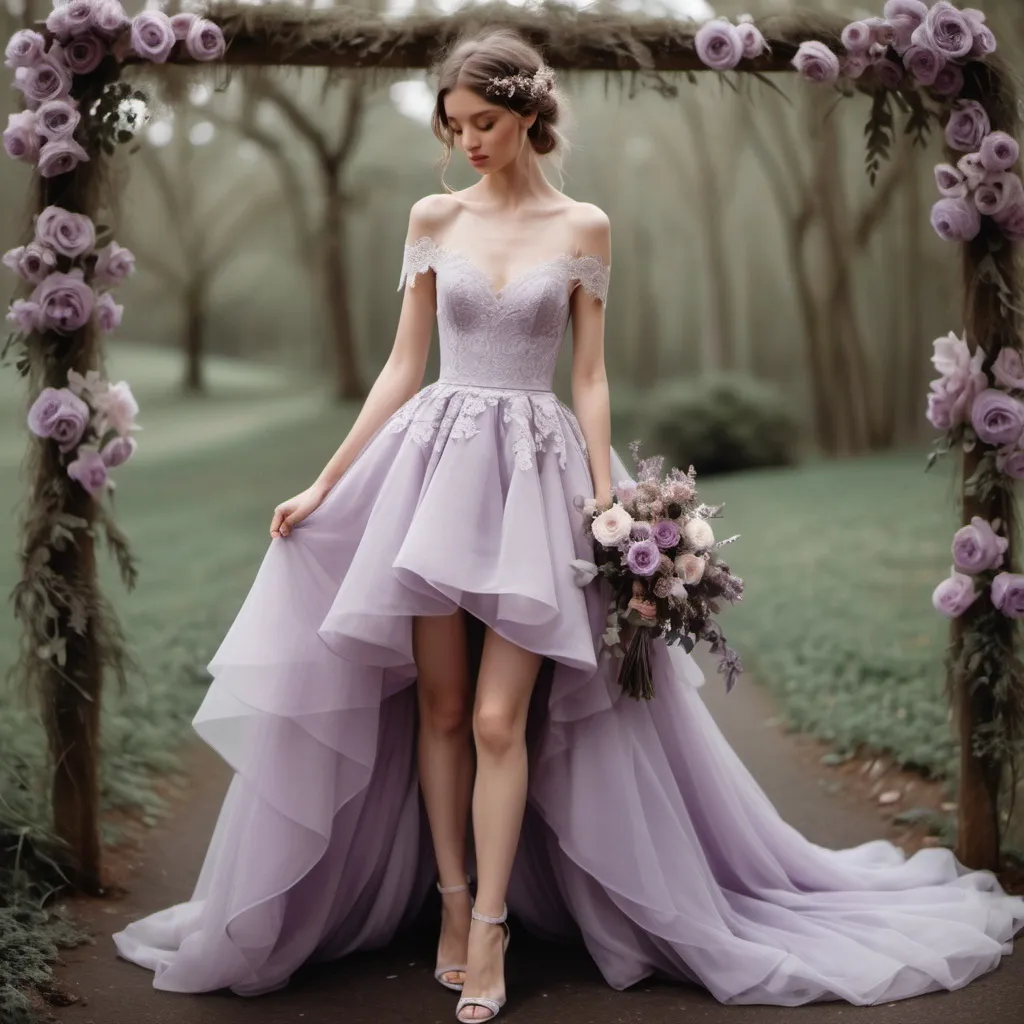 Pale purple wedding dress best sale