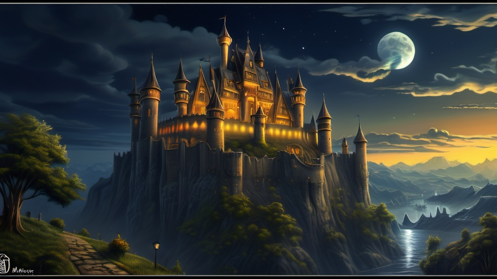 Prompt: Six castles

 {{highest quality concept art masterpiece in the style of Kayawoo }}}, night setting,  digital drawing oil painting, 128k UHD HDR, hyperrealistic intricate, graphic comic (HDR, UHD, 64k, best quality, RAW photograph, best quality, masterpiece:1.5,Ultra realistic high definition .  {{{{highest quality concept art masterpiece}}}} digital drawing oil painting, 128k UHD HDR, hyperrealistic intricate. Unreal engine 5