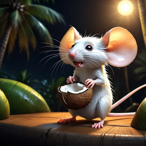 Prompt: Mouse with coconut top


 {{highest quality concept art masterpiece in the style of Kayawoo }}}, night setting,  digital drawing oil painting, 128k UHD HDR, hyperrealistic intricate, graphic comic (HDR, UHD, 64k, best quality, RAW photograph, best quality, masterpiece:1.5,Ultra realistic high definition .  {{{{highest quality concept art masterpiece}}}} digital drawing oil painting, 128k UHD HDR, hyperrealistic intricate. Unreal engine 5