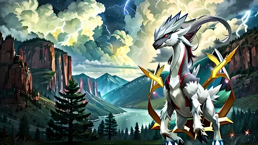 Prompt: Arceus Pokémon in full flight , human standing in front, night time, thunder storm , stunning, epic pose,full form, dark grey lugia pokemon, human in front wearing red.
 {{{{highest quality concept art masterpiece in the style of Kayawoo }}}, night setting,  digital drawing oil painting, 128k UHD HDR, Holographic background, hyperrealistic intricate, graphic comic (HDR, UHD, 64k, best quality, RAW photograph, best quality, masterpiece:1.5,Ultra realistic high definition .  {{{{highest quality concept art masterpiece}}}} digital drawing oil painting, 128k UHD HDR, hyperrealistic intricate. Unreal engine 5